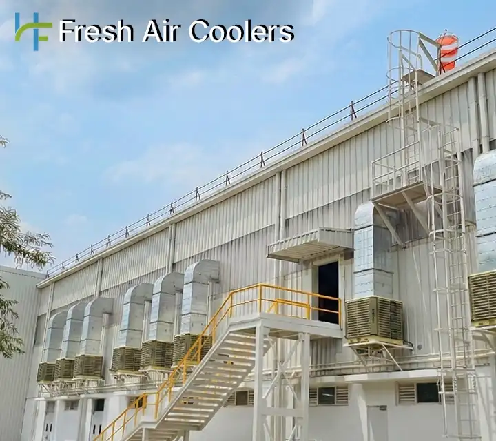 High-efficiency industrial air coolers providing fresh, filtered, and energy-saving cooling solutions for factories and workspaces in Coimbatore.