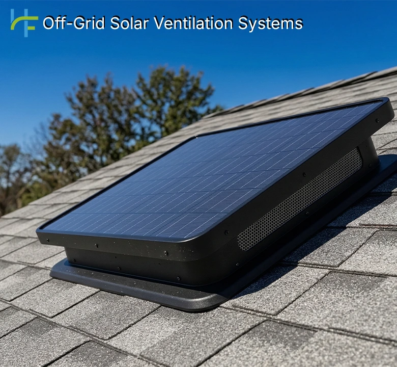 Eco-friendly off-grid ventilation systems designed to reduce heat and moisture using renewable solar energy in Coimbatore units.