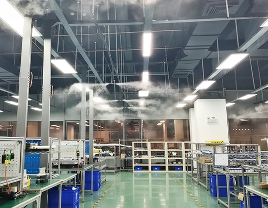 High-pressure misting and fogging systems for industrial cooling and dust control in Madurai.