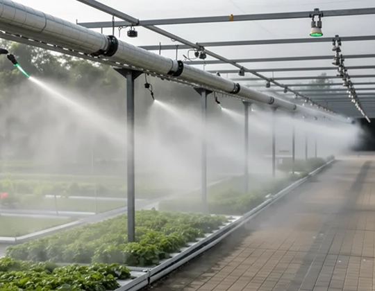 Reliable high-pressure misting for effective temperature reduction in Tiruppur units.