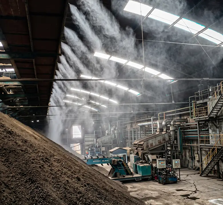 Centralized humidification systems to maintain consistent air moisture in warehouses and factories